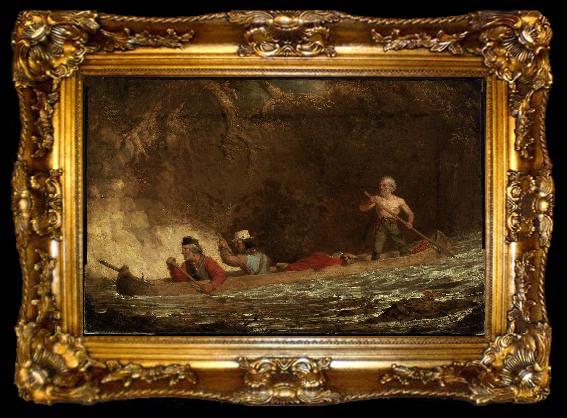 framed  Charles Deas The Voyageurs, ta009-2